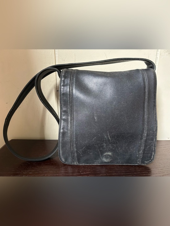 Coach Handbags - COACH Black Lexington Flap Legacy Leather Messenger Crossbody Shoulder Bag 4183
